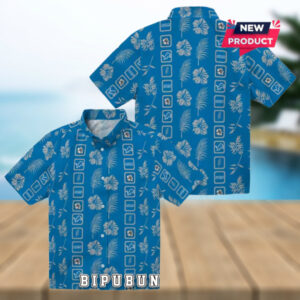 Detroit Lions Framed Floral NIke Hawaiian Shirt