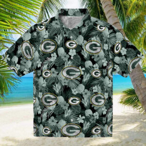 Green Bay Packers Floral Pineapple Green Hawaiian Shirt