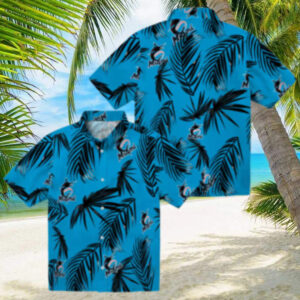 Men’s Miami Marlins Tropical Hawaiian Shirt   Summer Palm Leaf MLB Fan Gear