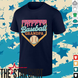 Baseball grandpa ice cream drip shirt