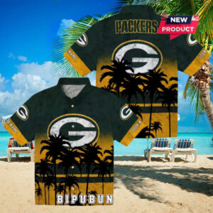 Green Bay Packers Sunset Style Hawaiian Shirt