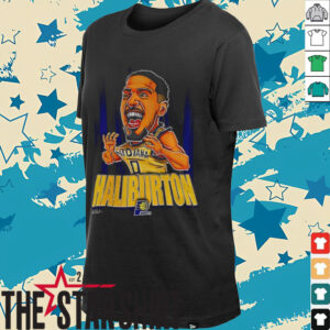 Tyrese Haliburton Indiana Pacers NBA Basketball big head cartoon shirt