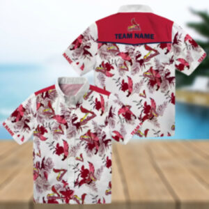 Custom St. Louis Cardinals Red White Hawaiian Shirt Botanical Tropical Fan Edition