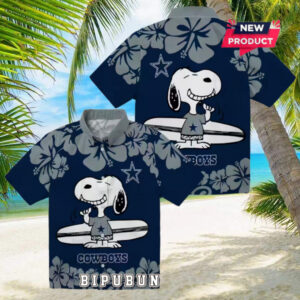 Dallas Cowboys Snoopy Surf Hawaiian Shirt