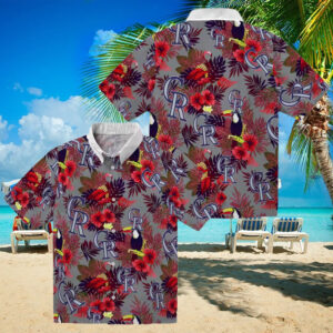 MLB Colorado Rockies Floral Toucan Hawaiian Shirt Aloha Summer Shirt for Baseball Fans