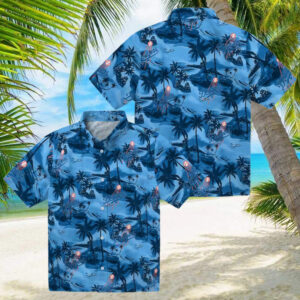 LA Dodgers Tropical Shirt, Men's Coastal Hibiscus Aloha Game Day Outfit