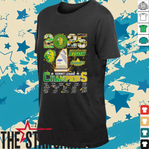 North Dakota State Bison 2025 Summit League Champions signatures shirt