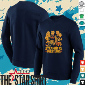 Straight as Wrestling WWE caricature shirt