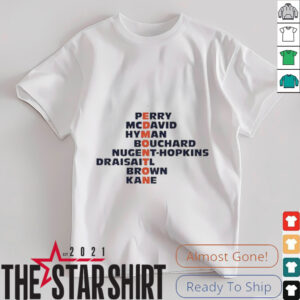 Edmonton Oilers Hockey names 2025 Perry McDavid Hyman Bouchard shirt