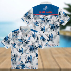 Los Angeles Dodgers Blue & White Hawaiian Shirt Botanical Aloha MLB Fan Summer Shirt