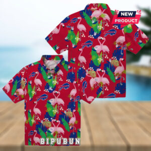 Buffalo Bills Flamingo Foliage Hawaiian Shirt