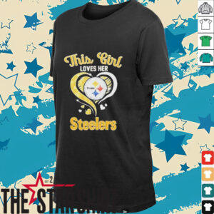 This girl loves her Pittsburgh Steelers shirt