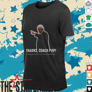 Gregg Popovich Retirement Tribute Thanks Coach Pop shirt