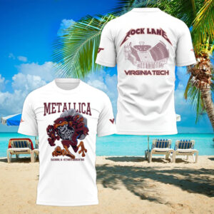 Metallica x Virginia Tech Lane Rocked T Shirt Gifts For Music Fans