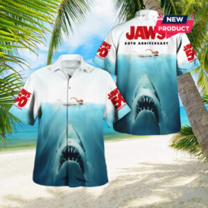 Jaws 50th Anniversary 2025 Summer Hawaiian Shirt