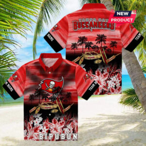 Tampa Bay Buccaneers Tropical Canoe Hawaiian Shirt