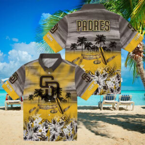 San Diego Padres Tropical Canoe Casual Shirt Brown Hawaiian Shirt for Game Day