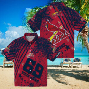 Custom Team Red St. Louis Cardinals Hawaiian Shirt MLB Star Stripes Design for Summer Parties