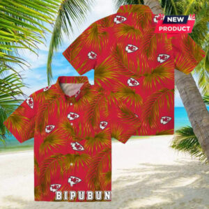 Kansas City Chiefs Leafy Palms Hawaiian Shirt