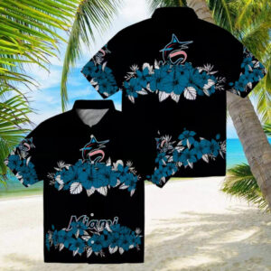 official miami marlins hibiscus hawaiian shirt perfect mlb summer beach shirt for fans 2