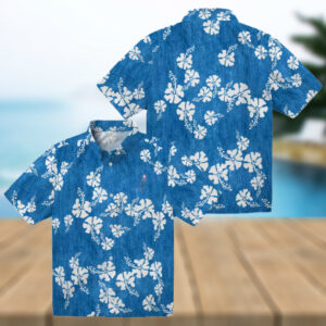 Dodgers Aloha Floral Hawaiian Shirt Men’s Blue Summer Baseball Fan Apparel