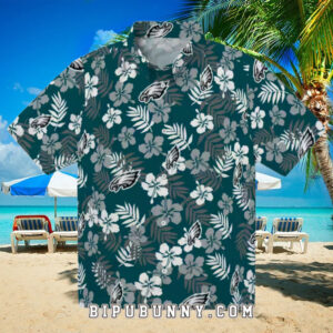Philadelphia Eagles Tropical Floral Summer Hawaiian Shirt