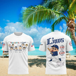 Lions Baseball Crayon Shin chan Game 2025 T Shirt