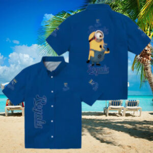 Kansas City Royals Minion Hawaiian Shirt Tropical Palm Leaf Beach Party Outfit