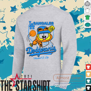 LA Sangales Dodgeronis Meatball Is Life Baseball Cartoon Graphic Tee