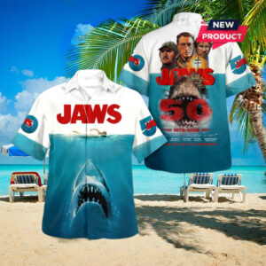 Jaws 50th Anniversary 1975 – 2025 Hawaiian Shirt