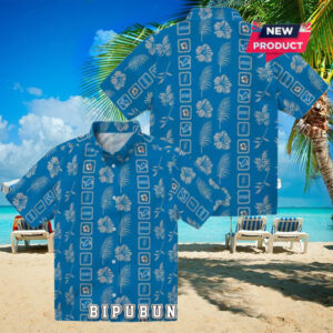 Detroit Lions Framed Floral NIke Hawaiian Shirt