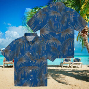 Kansas City Royals Leafy Palms Beach Vacation Shirt MLB Royal Blue Hawaiian Style