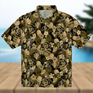 Colorado Buffaloes Floral Pineapple Gold Hawaiian Shirt
