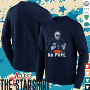 Chicago’s Pope Leo XIV Da Pope holding beer and hotdog shirt