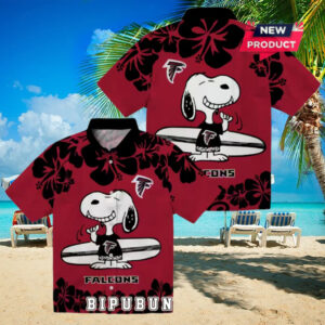 Atlanta Falcons Snoopy Surf Hawaiian Shirt