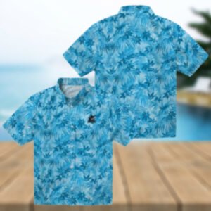 Miami Marlins Leafy Pattern Hawaiian Shirt Official MLB Fan Gear for Summer Outings