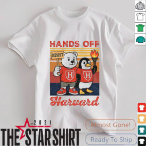 Hands Off Harvard subtle FDT bear and penguin vintage shirt