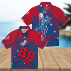 Personalized Dodgers Hawaiian Shirt Blue Aloha Floral MLB Apparel for Men & Women