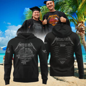 Virginia Tech Hokies Metallica Hoodie Football Gifts For Men