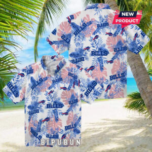Buffalo Bills Tropical Leaves Hawaiian Shirt