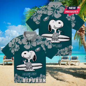 Philadelphia Eagles Snoopy Surf Hawaiian Shirt
