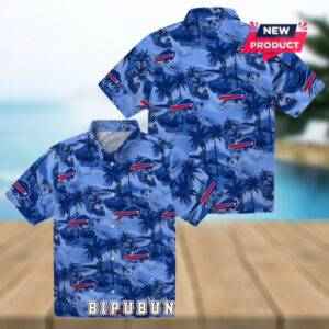 Buffalo Bills Coastal Palms Hawaiian Shirt