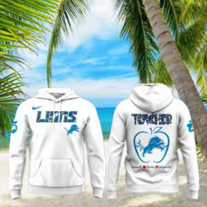 Detroit Lions Teacher Appreciation White 2025 Special Hoodie