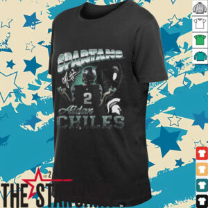 Spartans Aidan Chiles #2 Football Player Graphic T Shirt (1)