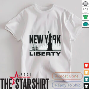New York Liberty Sportiqe Unisex Skyline Comfy Tri Blend T Shirt