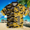MLB Team San Diego Padres Hawaiian Shirt   Brown Palm Silhouette Custom Fan Edition