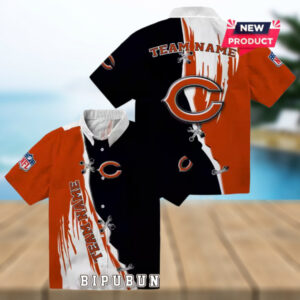 Custom Chicago Bears Edgy Streaks Hawaiian Shirt