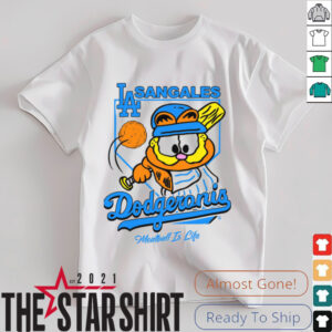 LA Sangales Dodgeronis Meatball Is Life Baseball Cartoon Graphic Tee