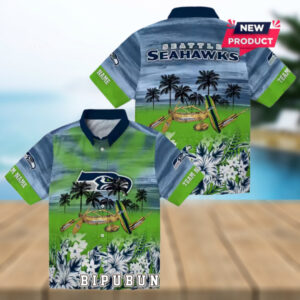 Seattle Seahawks Tropical Canoe Hawaiian Shirt