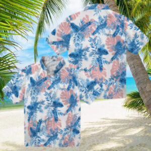 Miami Marlins Beach Short Sleeve Shirt for Men Tropical Blue White MLB Fan Clothing Sunflowers